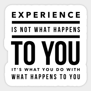 experience is what you do Sticker